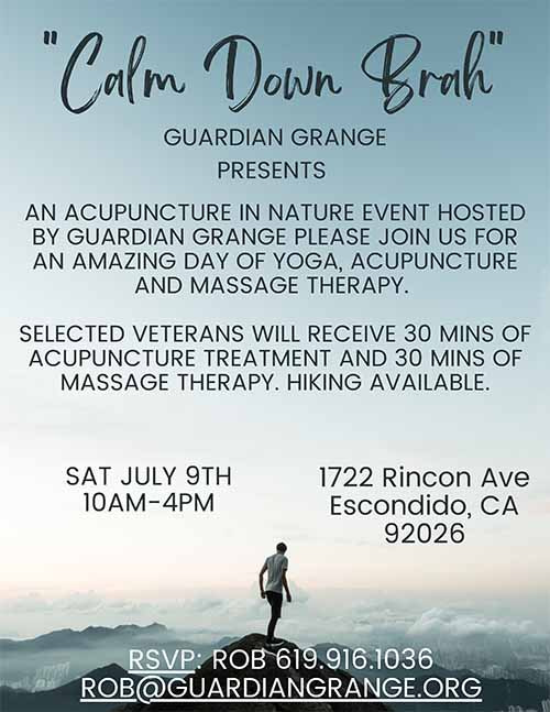 July 9th _Calm Down Brah_ Micro Grange Event Flier